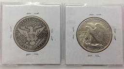 Barber Half, Walking Liberty Half