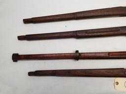 (4) Used Wooden Military Rifle Stocks