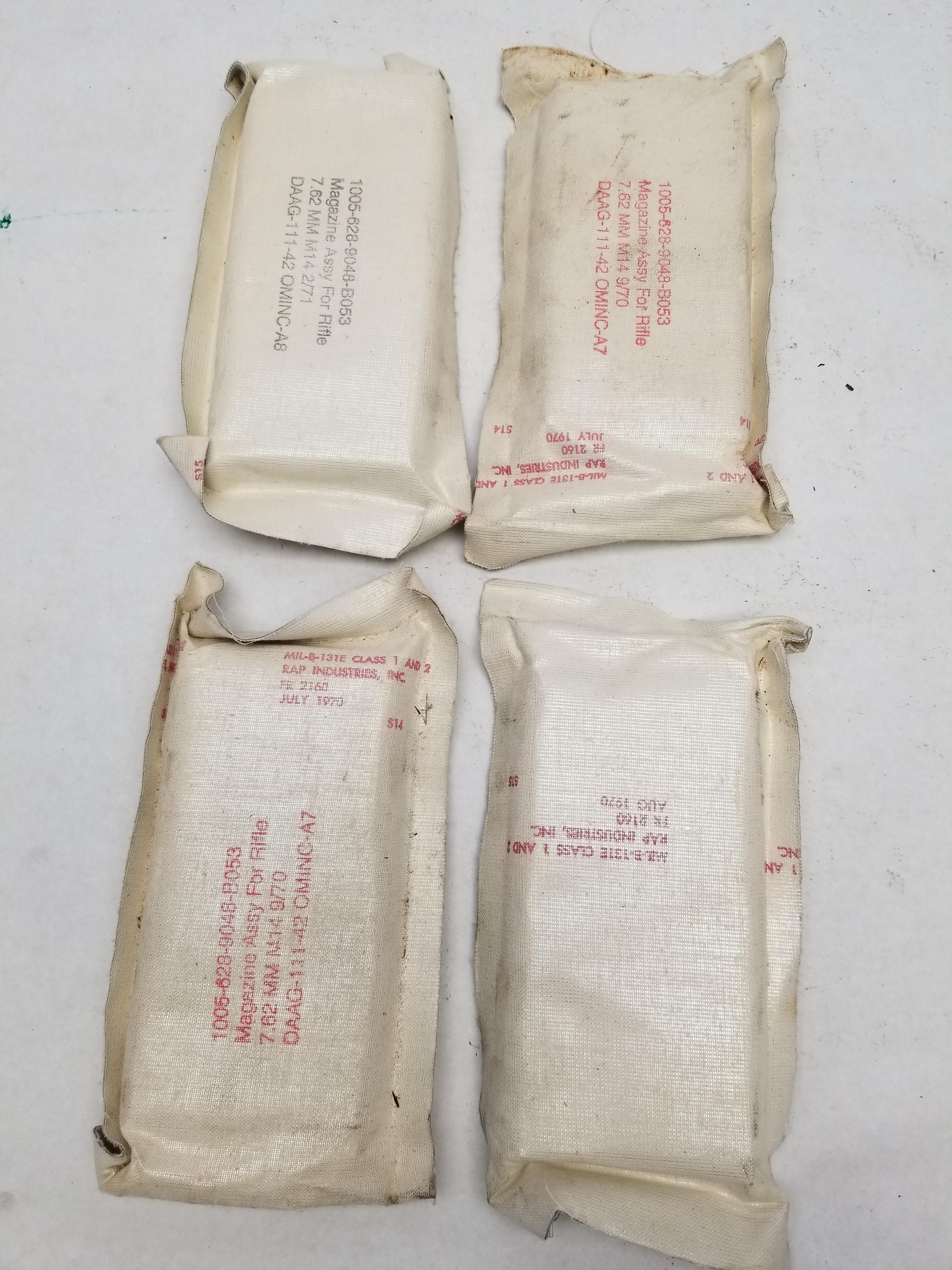 (4) New Old Stock Steel M1A 20RD Mags