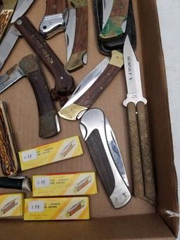 Large Assortment Of Folding Knives