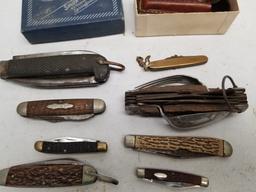 (16) Vintage Folding Knives & More