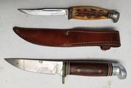 Vintage Ka-Bar and Western Fixed Blade Knives