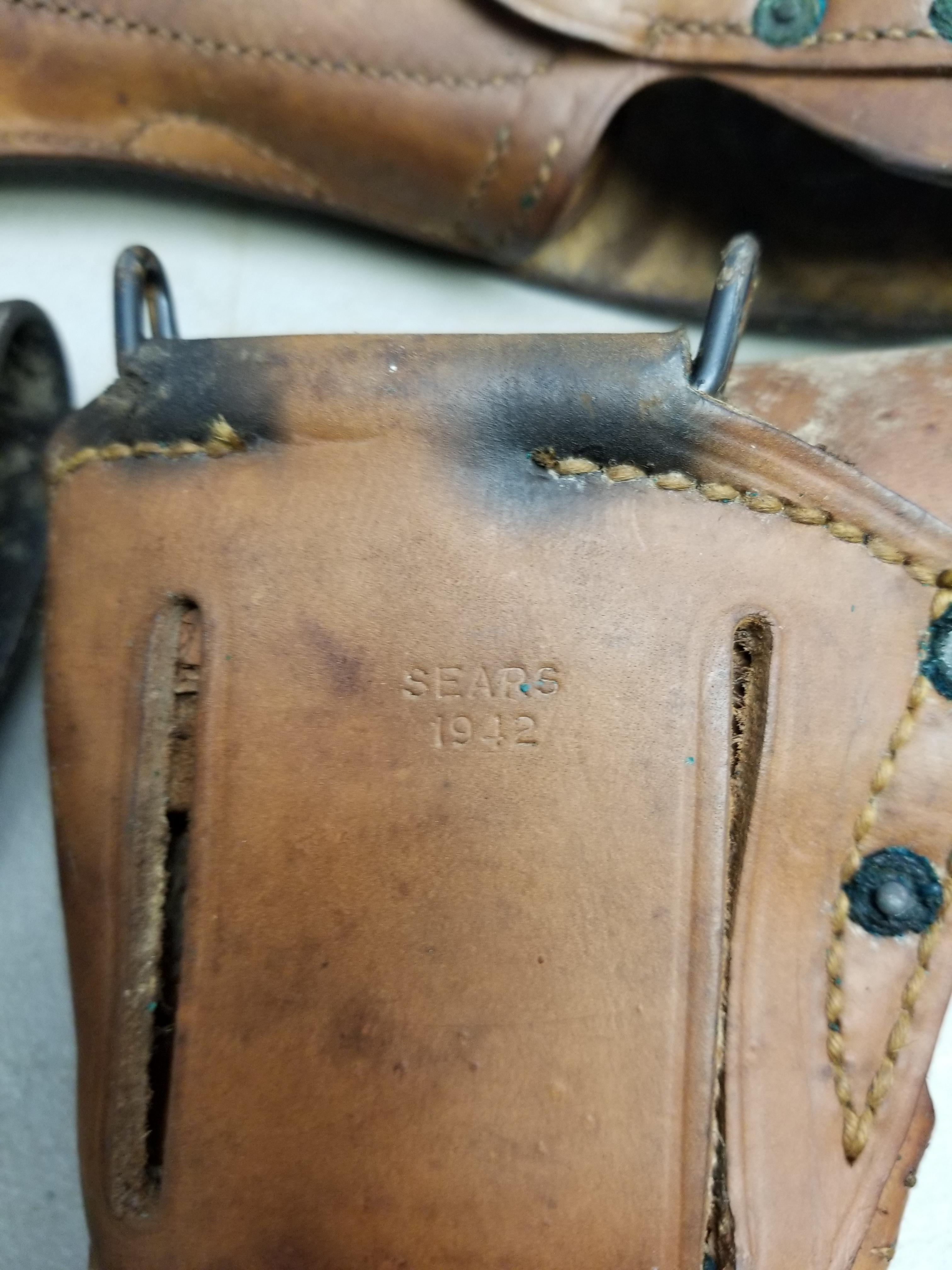 (4) Assorted U.S. Stamped Leather Pistol Holsters