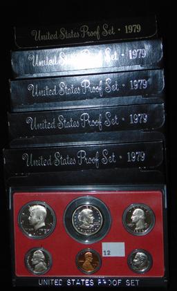 5 1979-S U.S. Proof Sets.