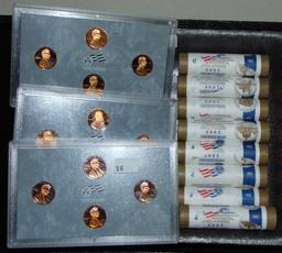 Variety: 3 4pc. 2009-S Proof Cent Sets. 4 Rolls