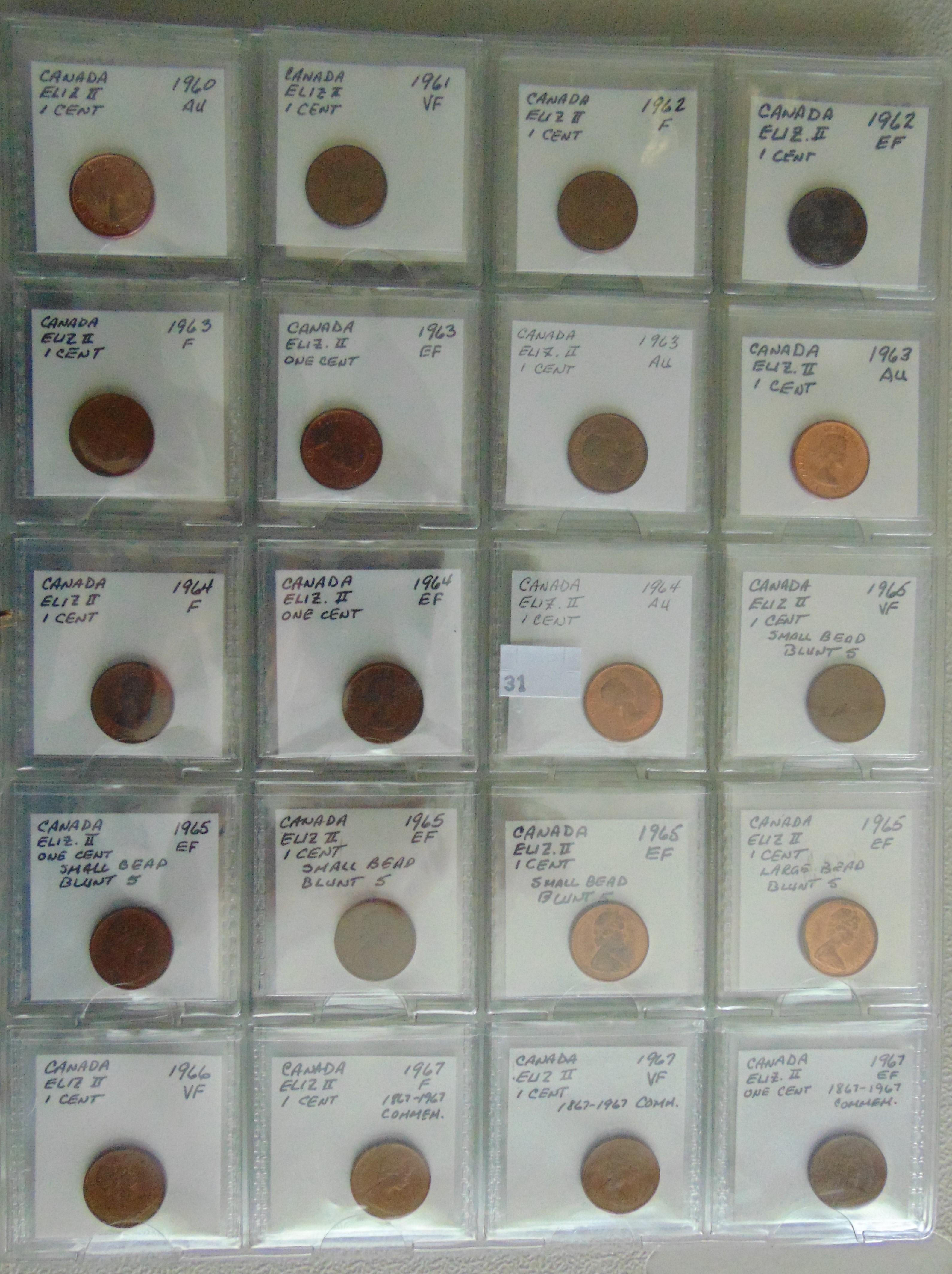 111pc. Canada Cent Set 1960-2009.