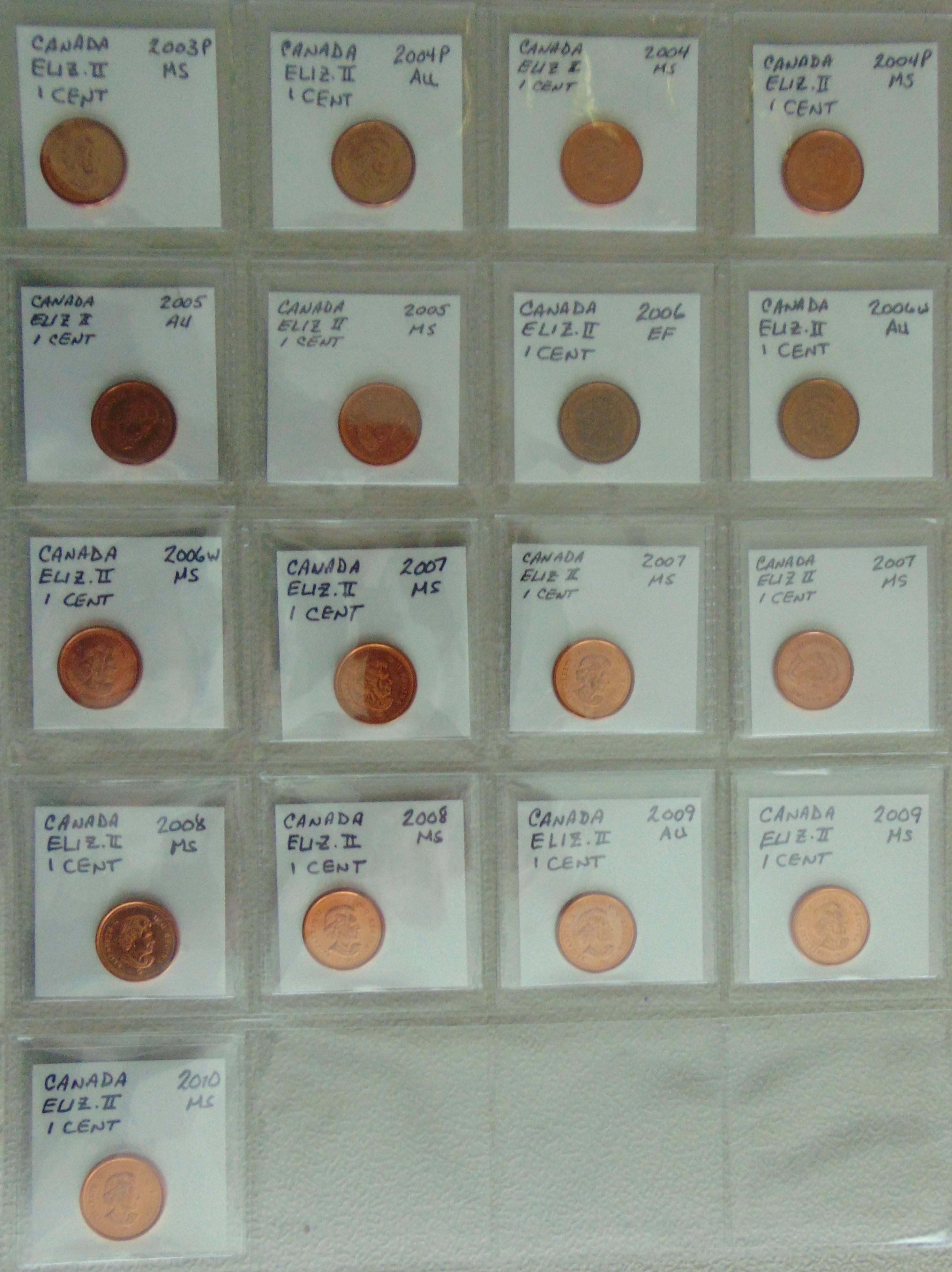 111pc. Canada Cent Set 1960-2009.