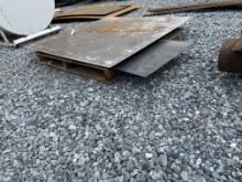 Skid Lot Of Misc Size Steel Plates