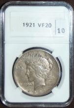 1921 Peace Dollar VF20 (Key Date).