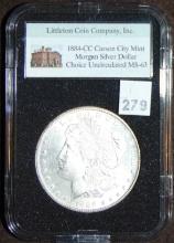 1884CC Morgan Dollar Littleton MS63.