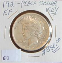 1921 Peace Dollar (key date).