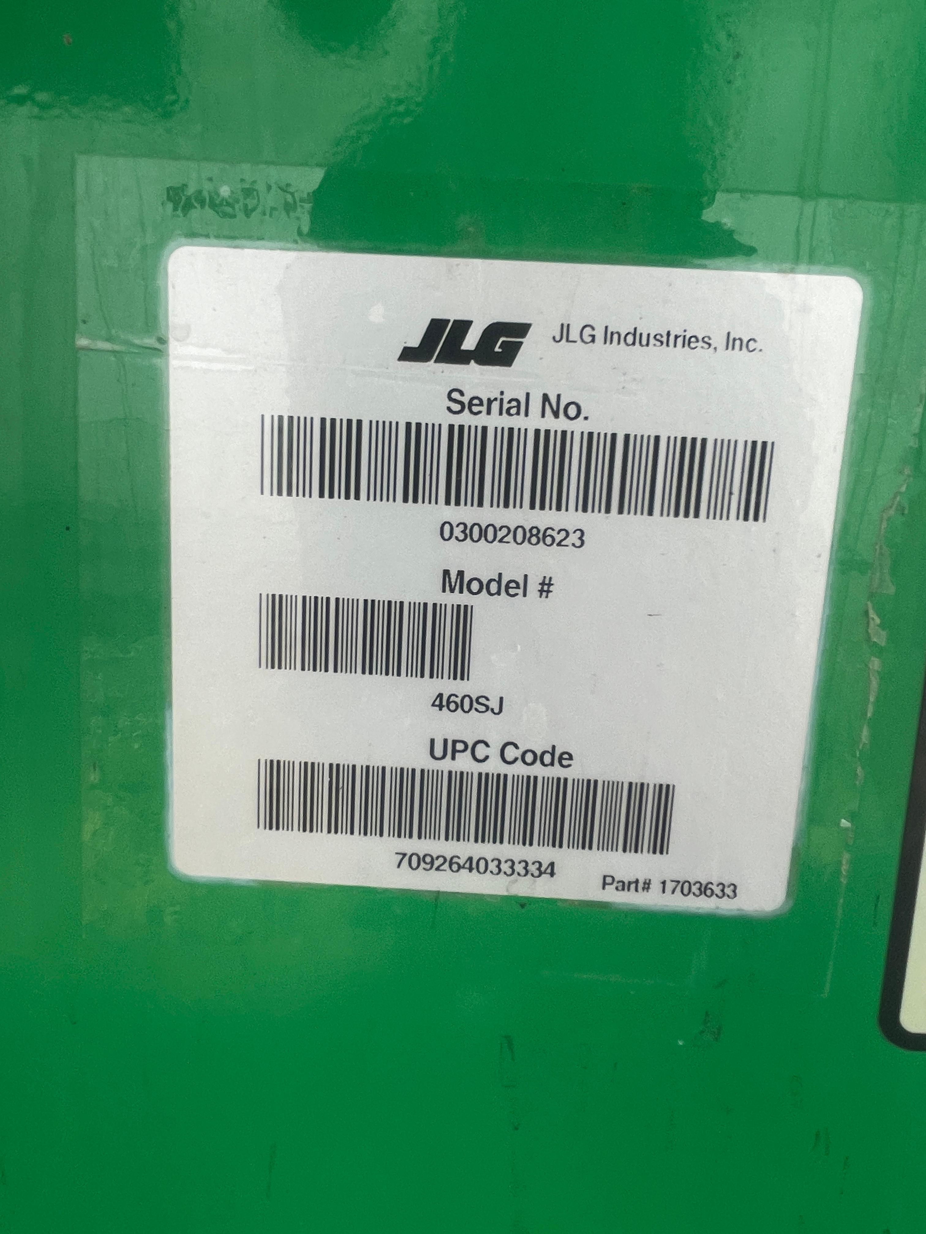 2015 JLG 460SJ 4X4 Man Lift W/ JIB