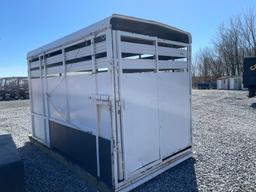 Used 74"X12' Stock Trailer Box Mounted On Skid