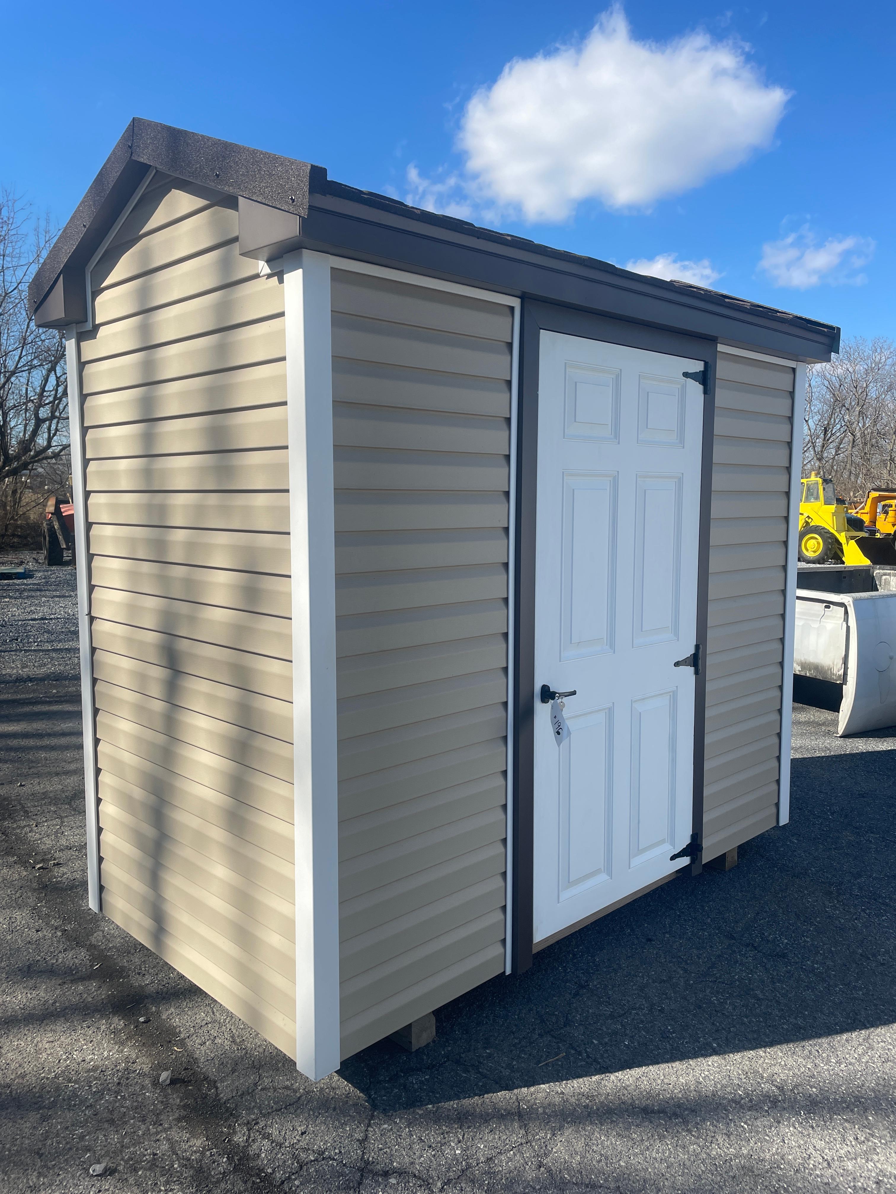 New 4X8' Vinyl Shed Light Brown