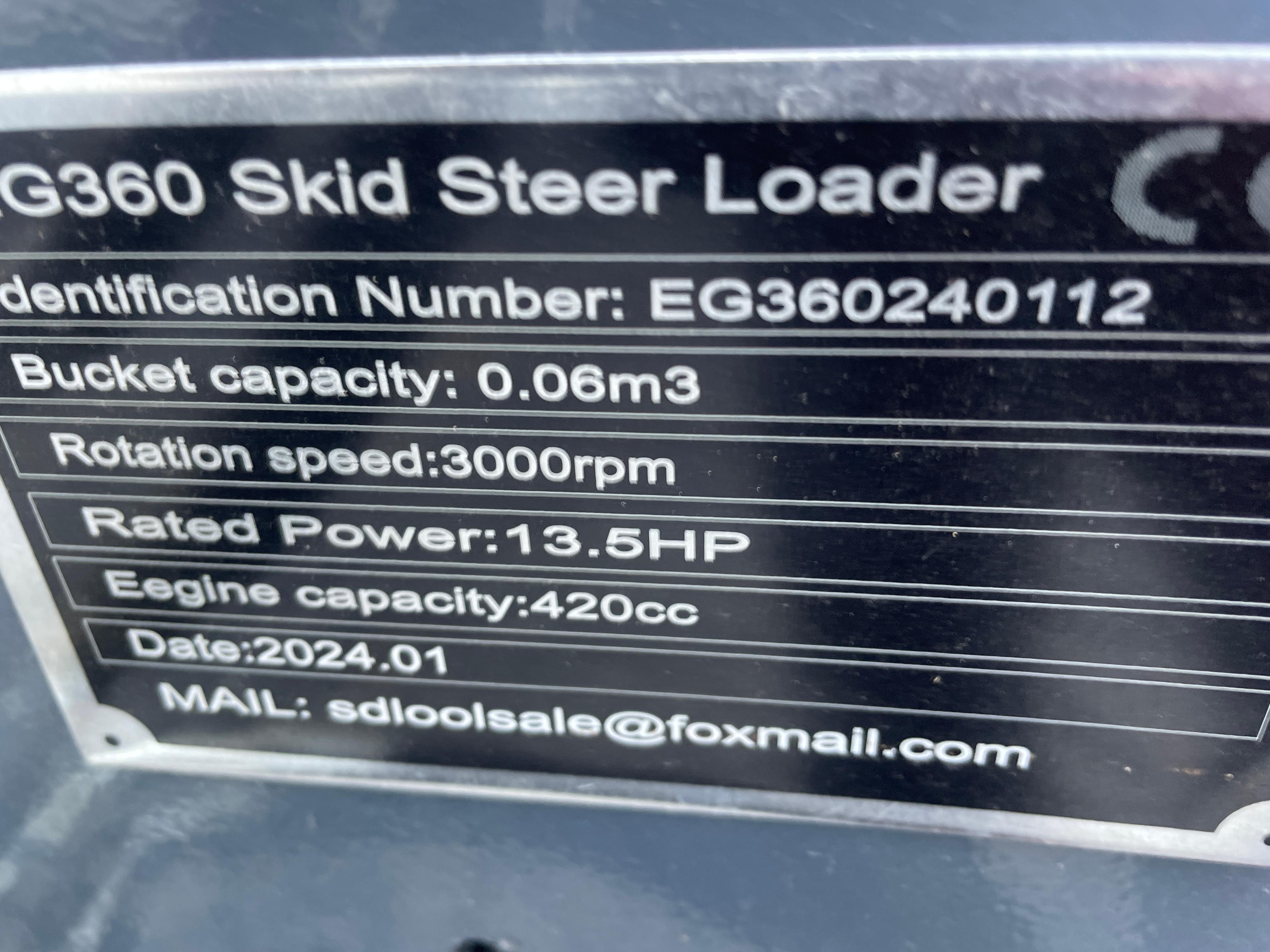 2023 EGN EG360 Stand On Skid Loader