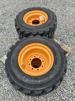 New Set Of (4) 12-16.5 SKS-8 Skid Loader Tires