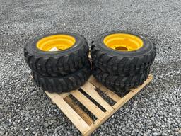 New Set Of (4) SKS-1 10-16.5 NHS Skid Loader Tires