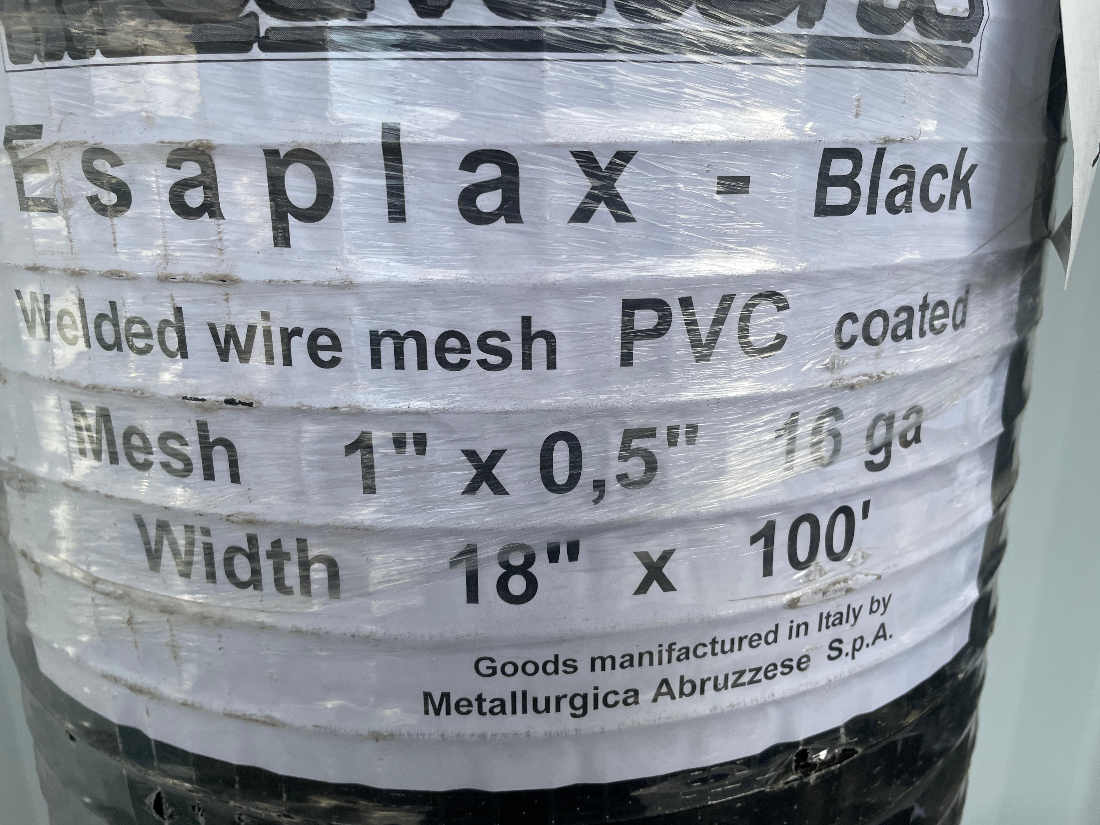 (4X) New Cavatorta 18"X100' Wire Mesh Black