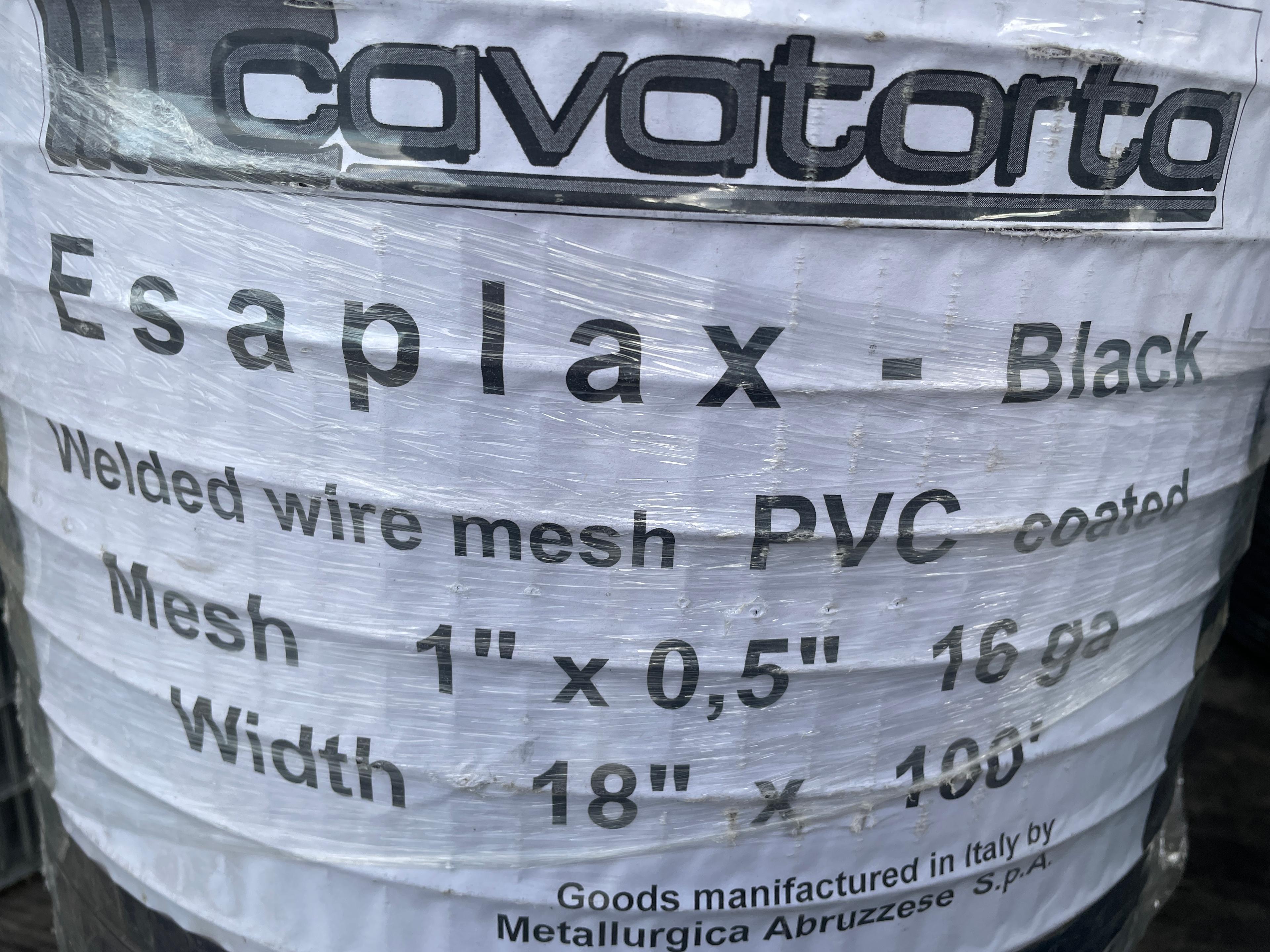 New Cavatorta 18"X100' Wire Mesh Black