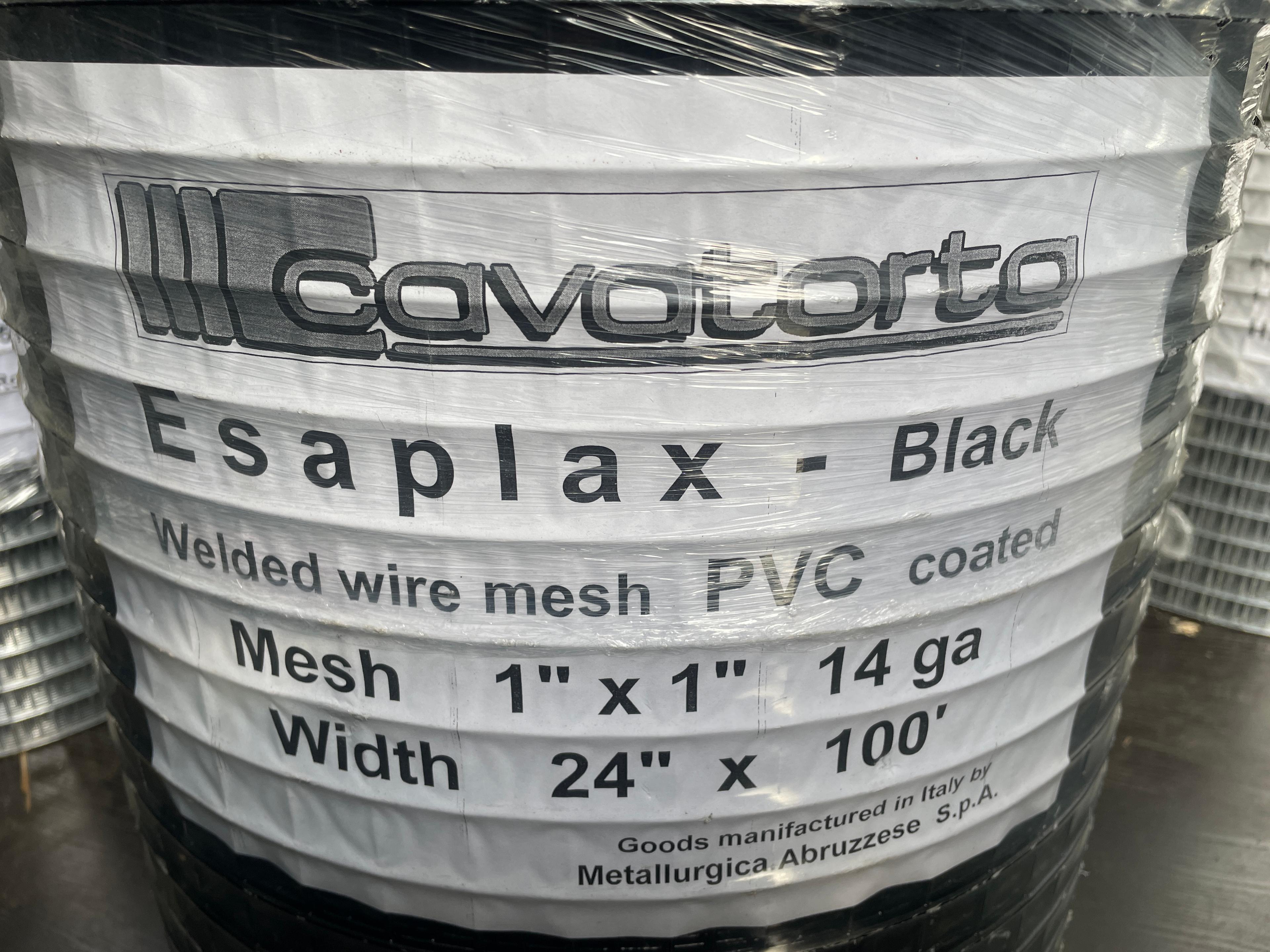 New Cavatorta 24"X100' Wire Mesh Black