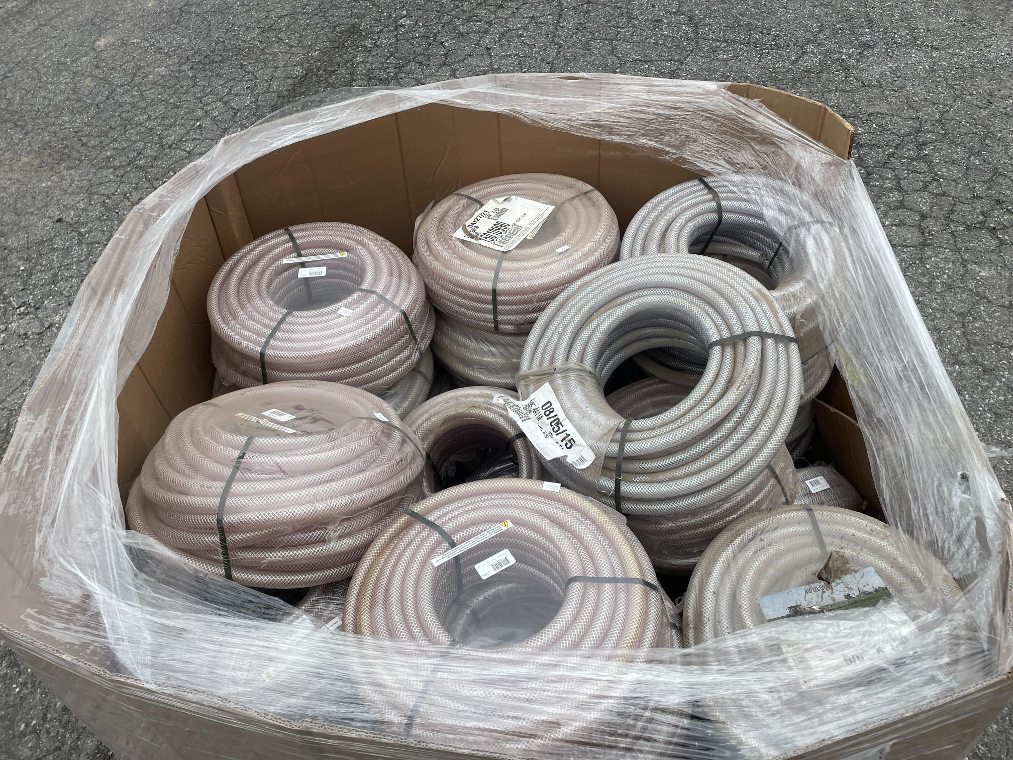 Skid Lot Of (35) Rolls 5/8" Clear Vinyl Hose