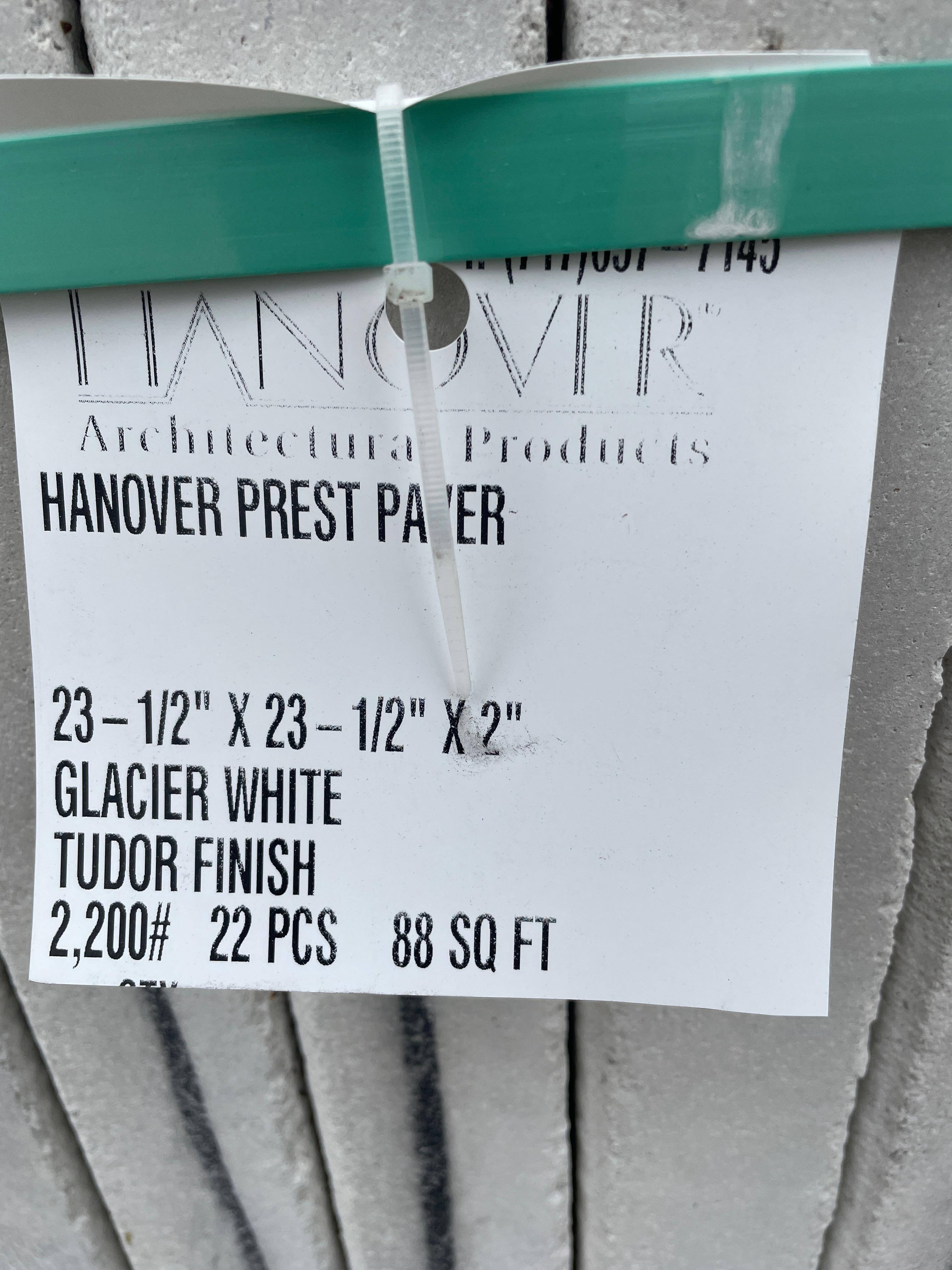 (2) New Skids Of Hanover Pavers Glacier White