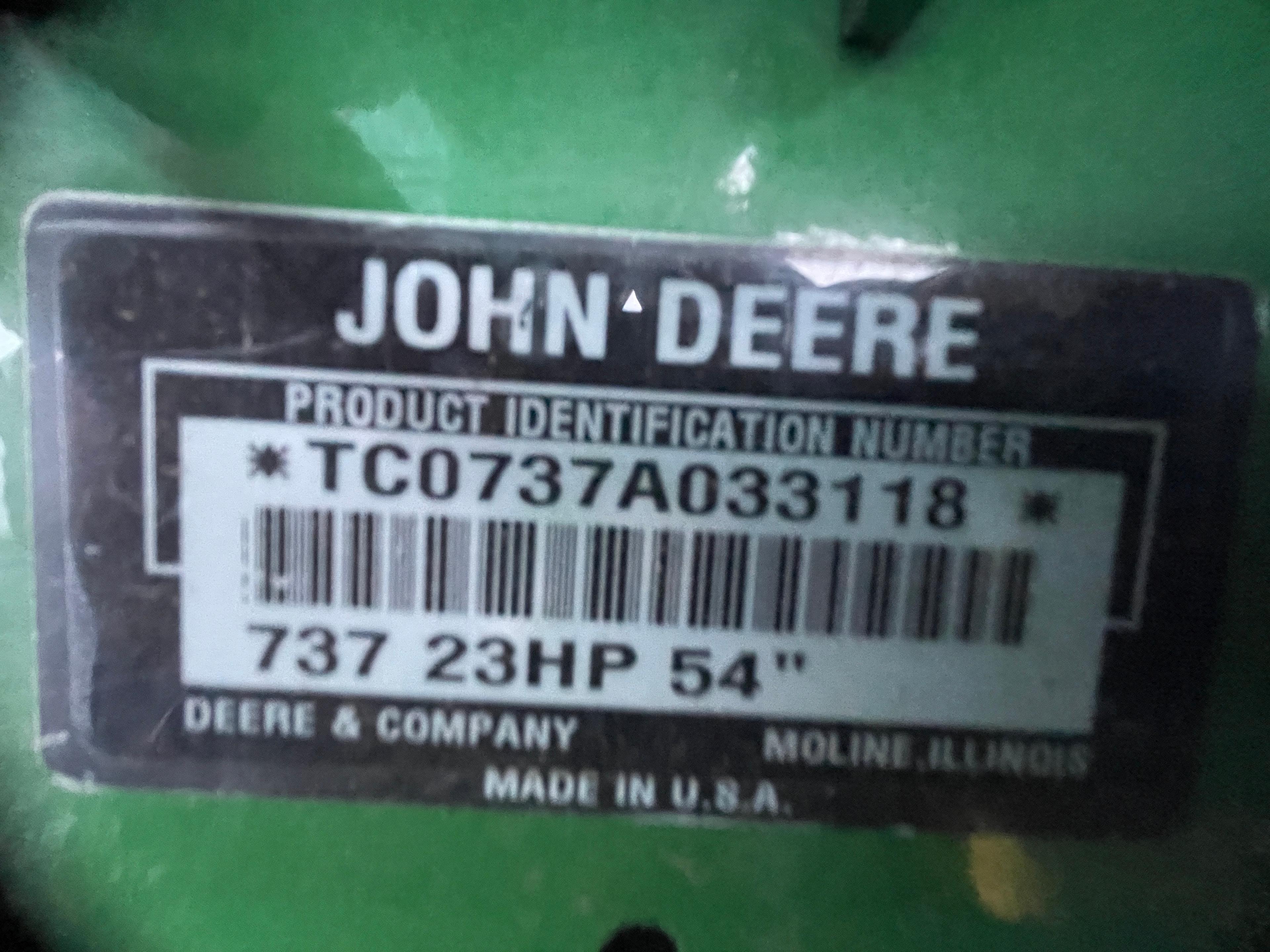 John Deere 757 Z Trak 52" Zero Turn Riding Mower