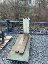 Set Of (2) 48" Pallet Forks W/ Cart