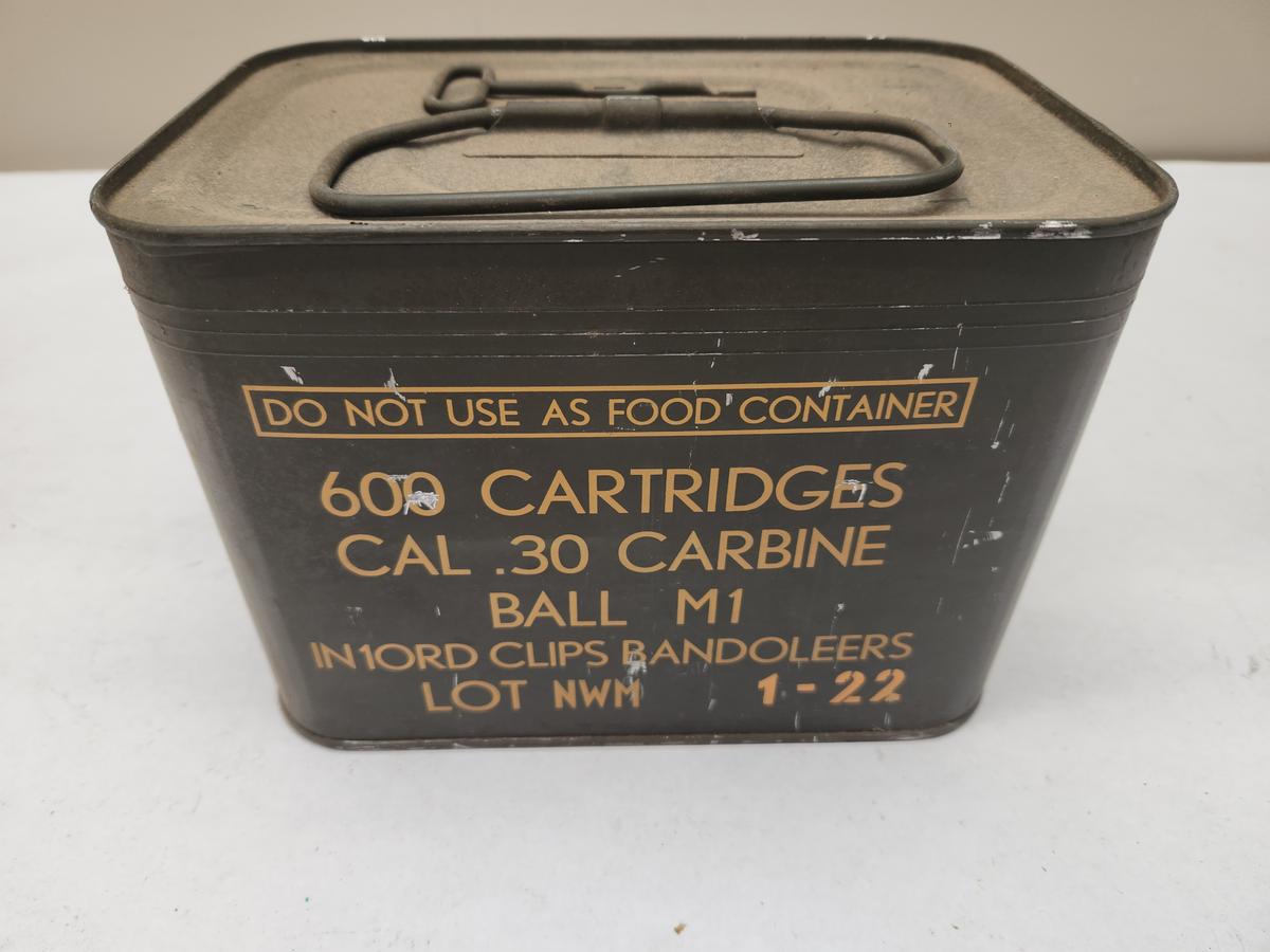 (600Rds.) SEALED SPAM CAN OF .30 CARBINE AMMO