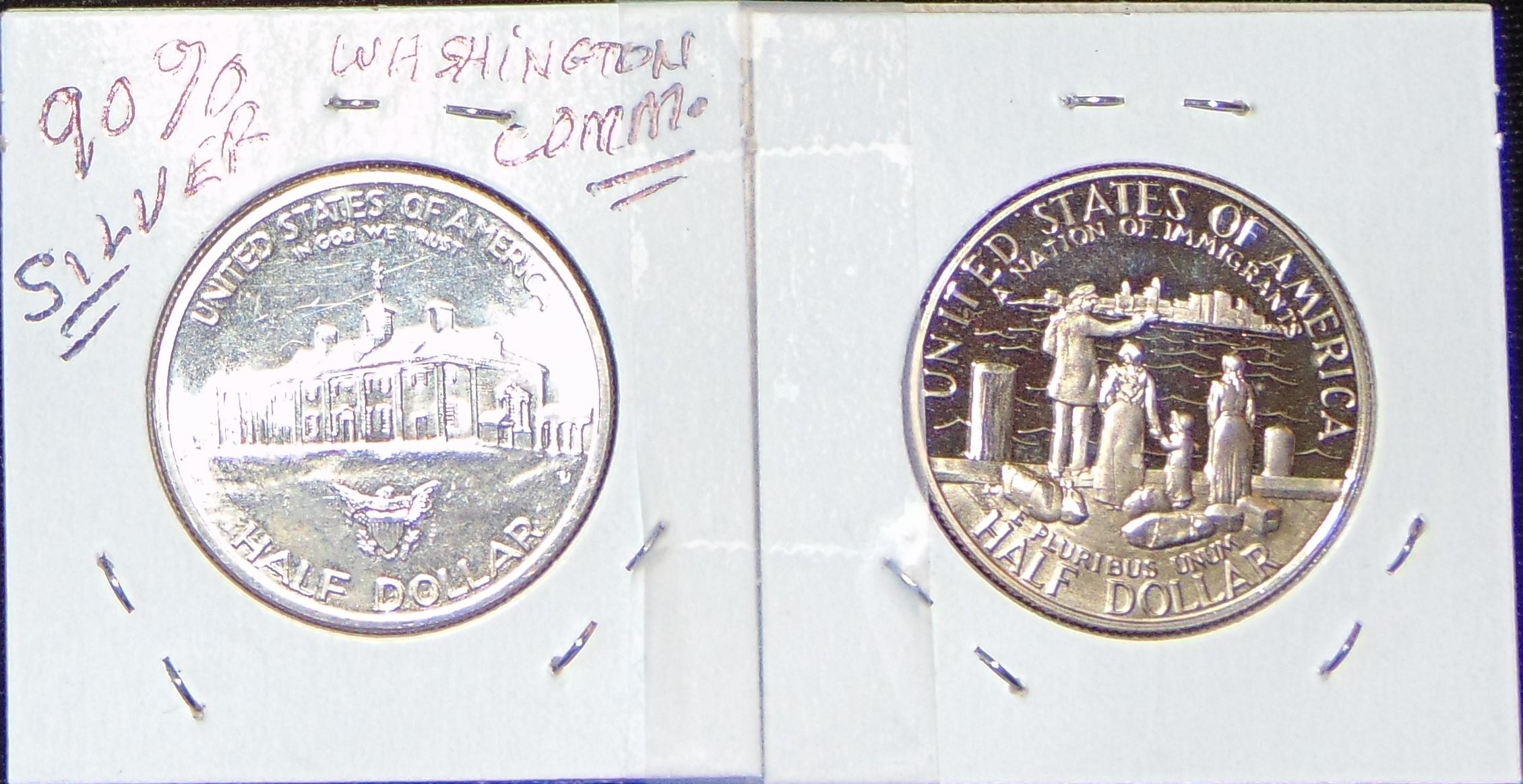 1982-D Washington & 1986 clad Liberty Half Dollars