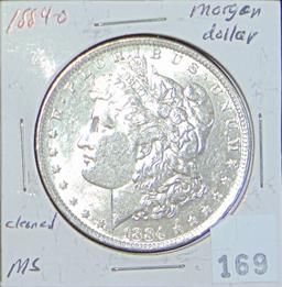 1884-O Morgan Dollar MS (cleaned).