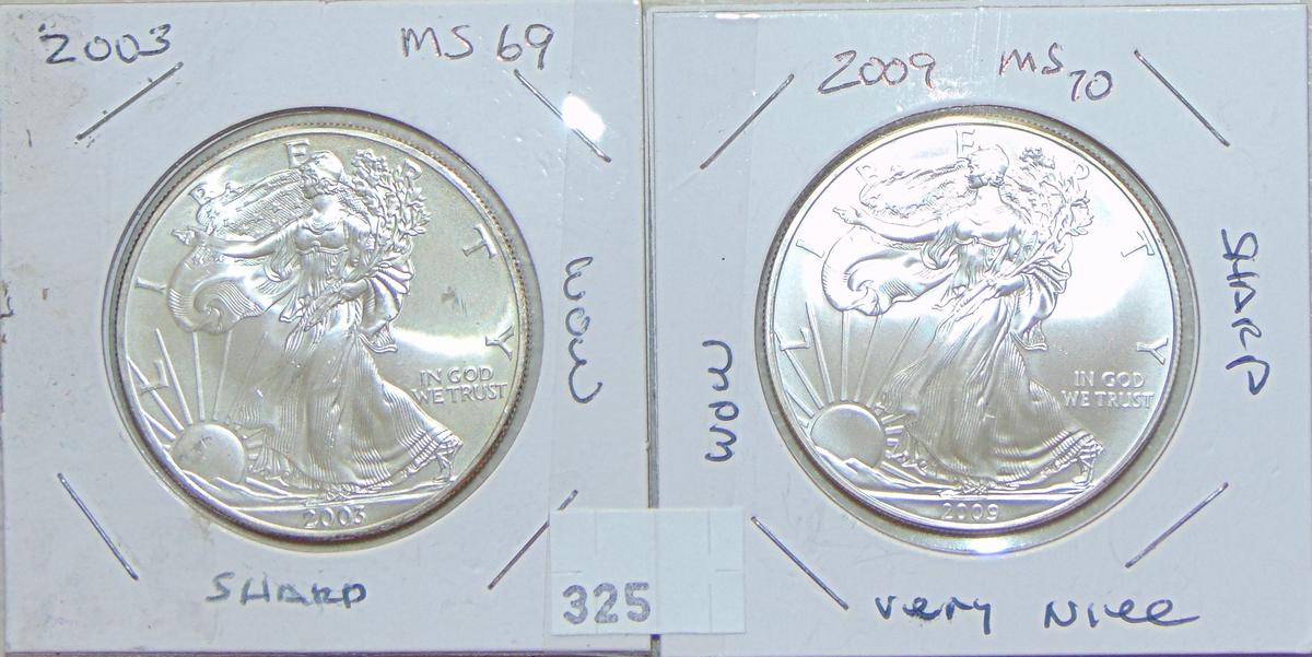 2003, 2009 Silver Eagles .999