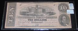 December 1862 $10 Confederate Note.
