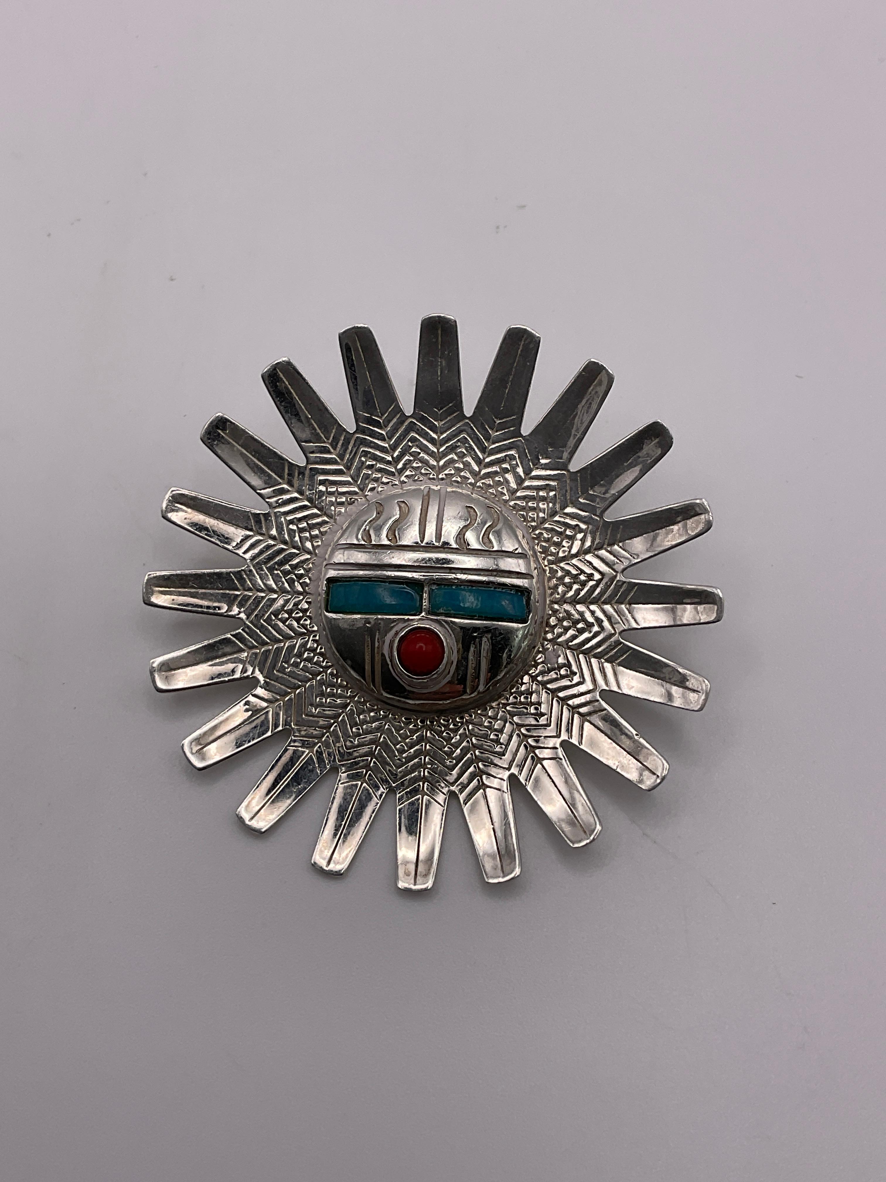 Sterling silver brooch / pendant 1ct� 6.41g