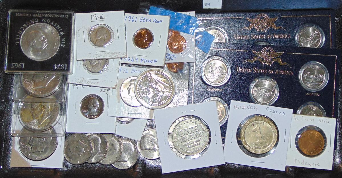 $11.20 face value Modern Coins. 4 Medallions.