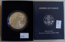 2012 UNC. Silver Eagle (box & paper).