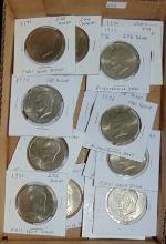 17 Eisenhower Dollars: 1971, 1972, 1974, 1976, 197