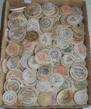 196 mostly Vintage Wooden Nickels & Medallions.