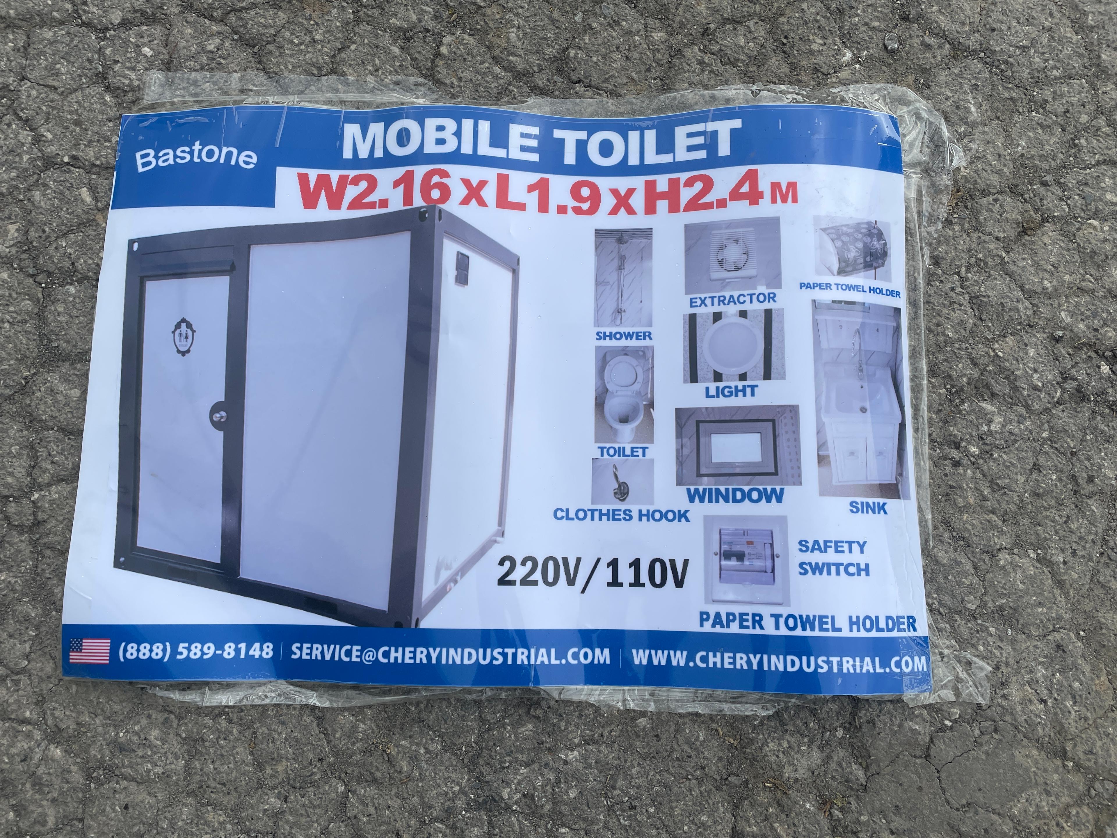 New Bastone 110V Mobile Toilet W/ Fork Inserts