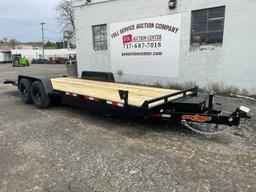 New 2024 22' Hydraulic Tilt Equipment/Car Trailer