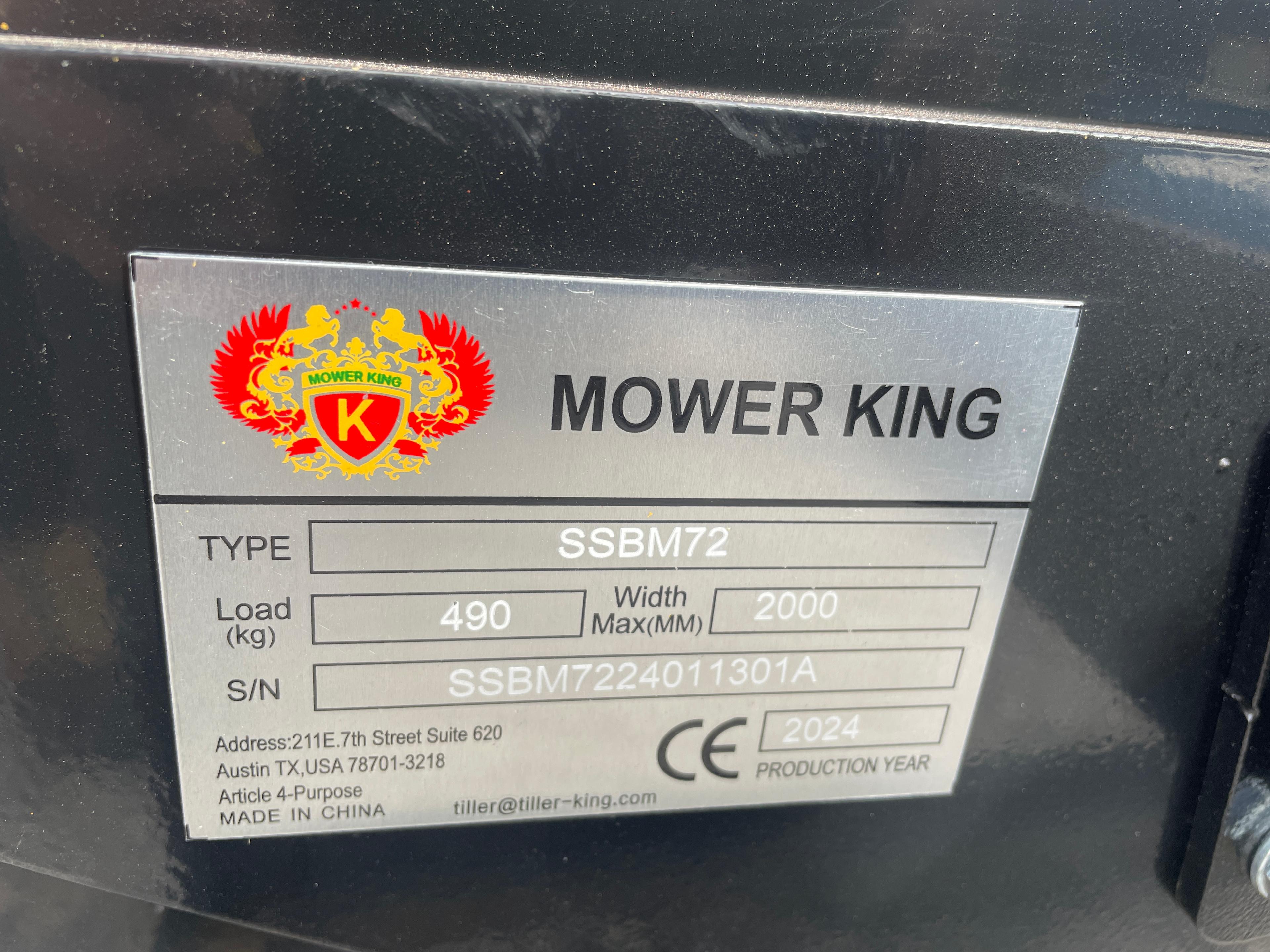 New Mower King 72" Quick Attach Box Broom Sweeper