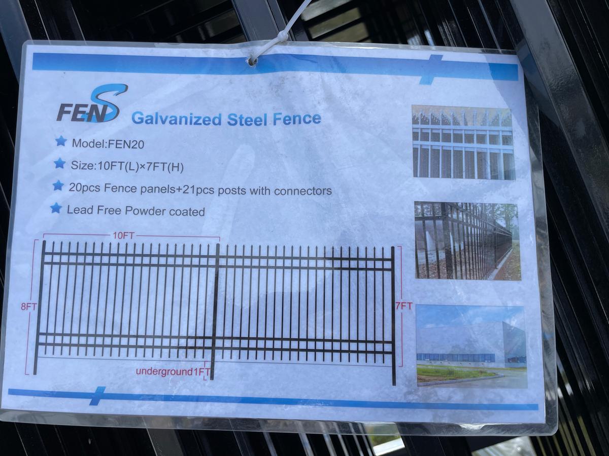 Skid Lot Of (20) PC New KJ 10X7 Wrought Iron Fence