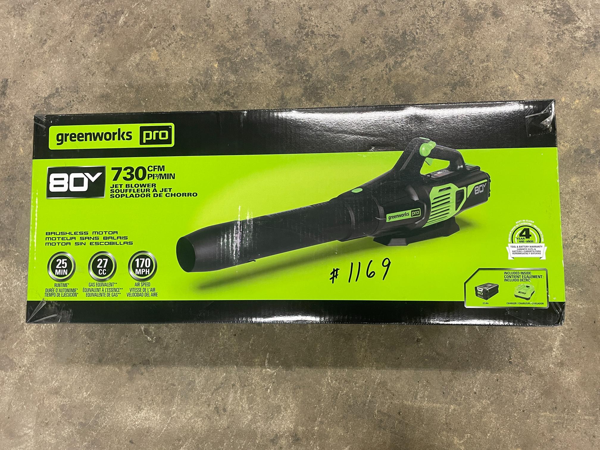 New Greenworks Pro 80 Volt Jet Blower