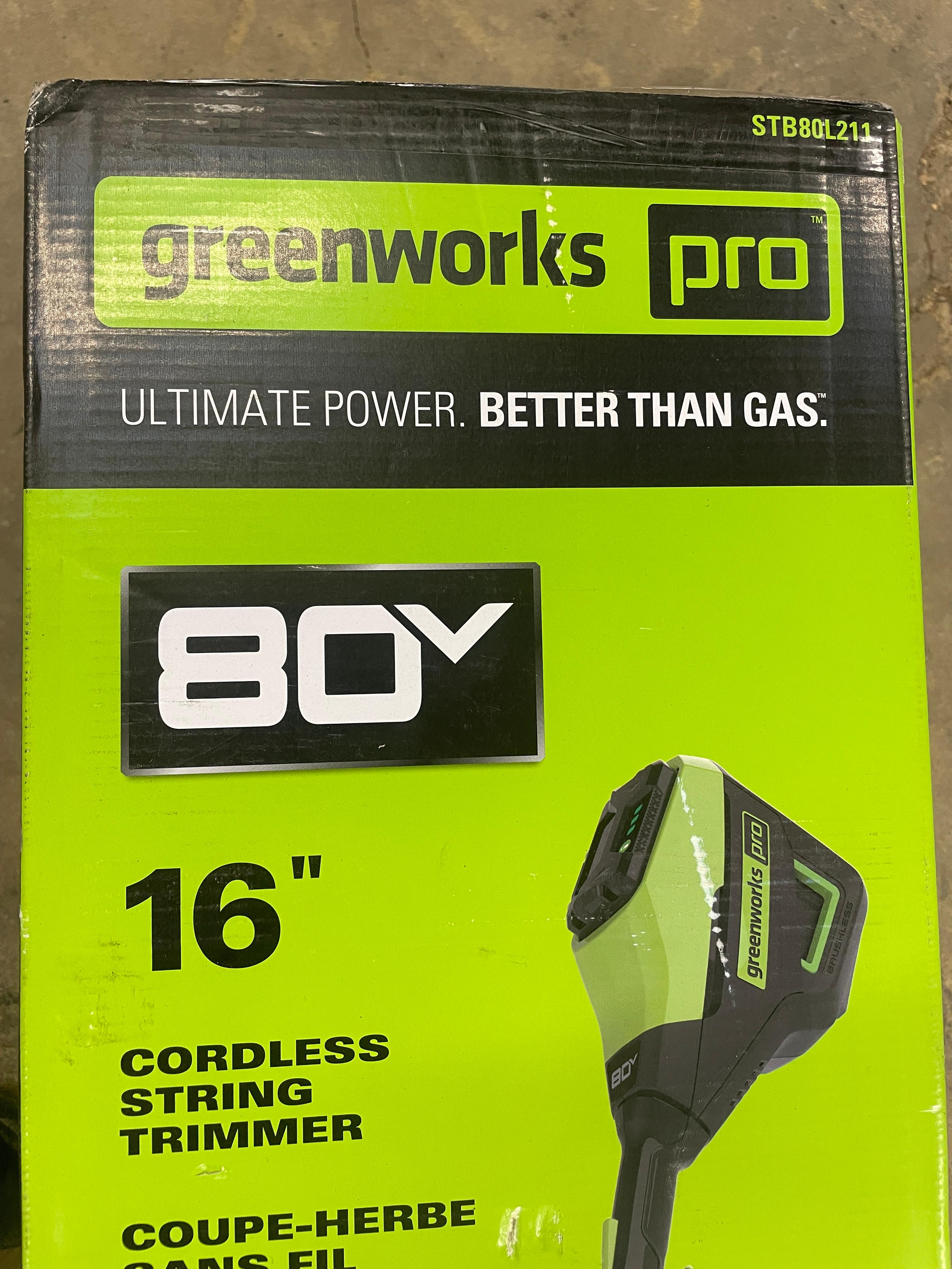 New Greenworks Pro 16" 80 Volt String Trimmer