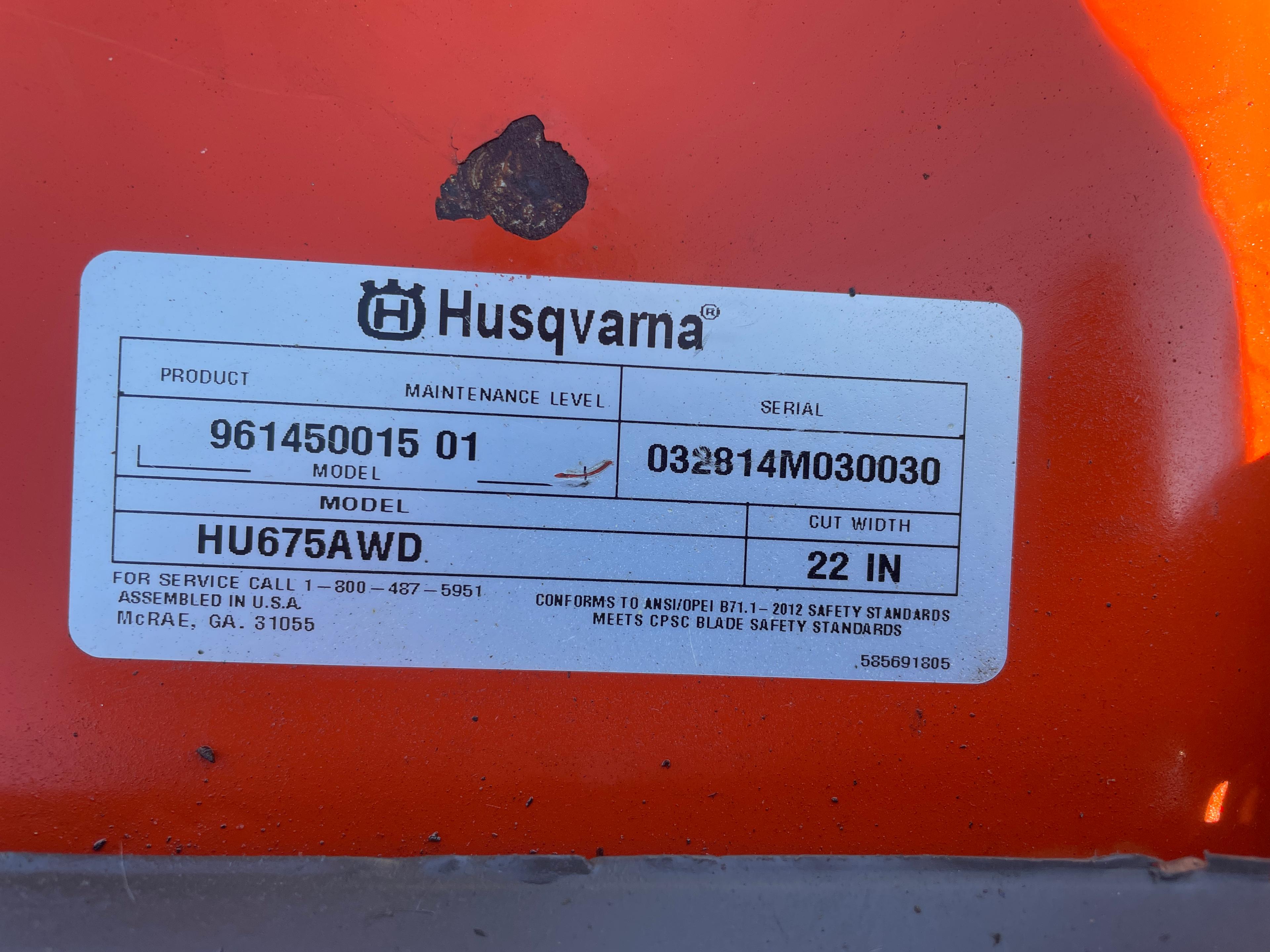 Husqvarna Self Propelled Mower