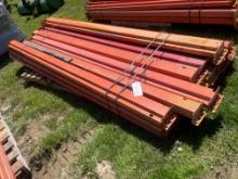 Skid Lot Of (21) Used 108" Pallet Racking Beams