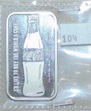 2024 Coca-Cola 1 Troy Oz. Silver Bar .999