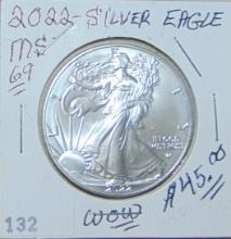 2022 Silver Eagle .999 MS.