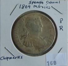 1809 Spanish Colonial 8 Reales (Mexico, chop marks