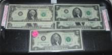 Currency Variety: 1976 $2 Bills. 1985 $1 Notes.